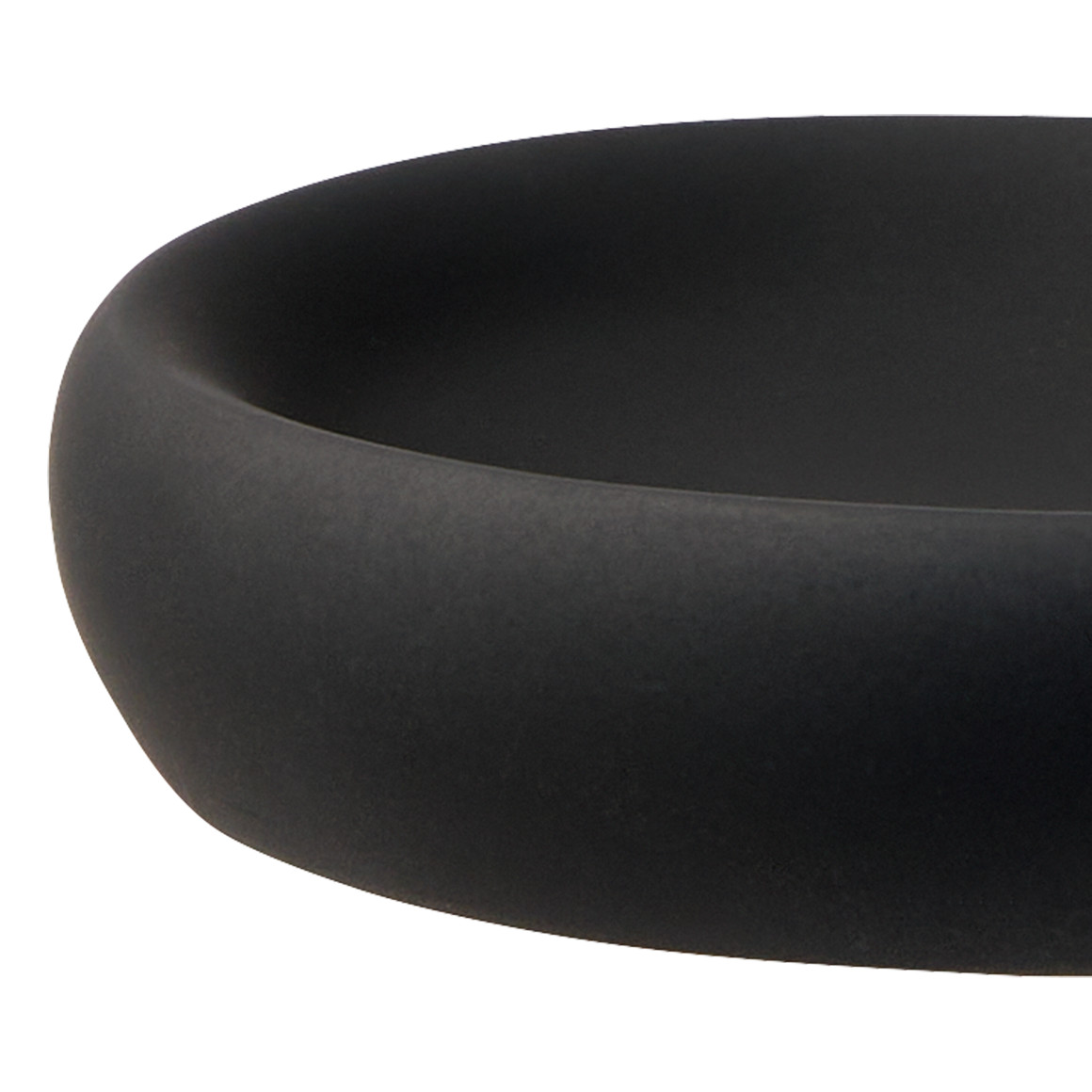 Seifenschale mit Soft-Touch-Oberfläche schwarz