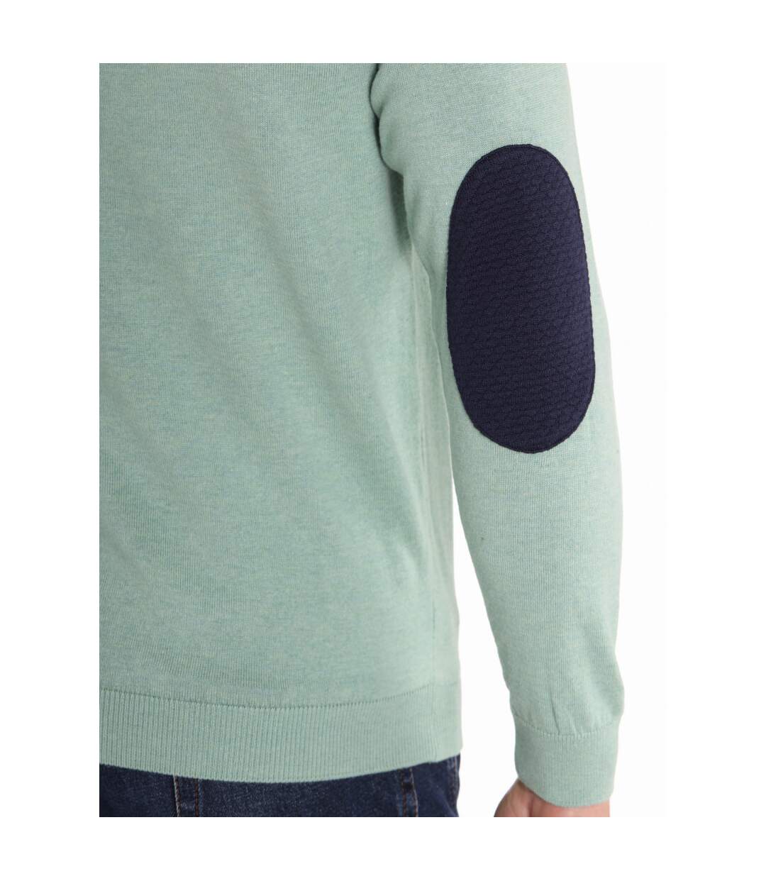 Pull col rond a coudières