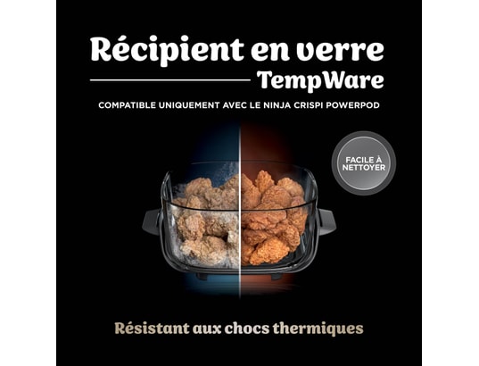NINJA - Friteuse à air chaud sans huile Crispi Airfryer en verre FN101EUST