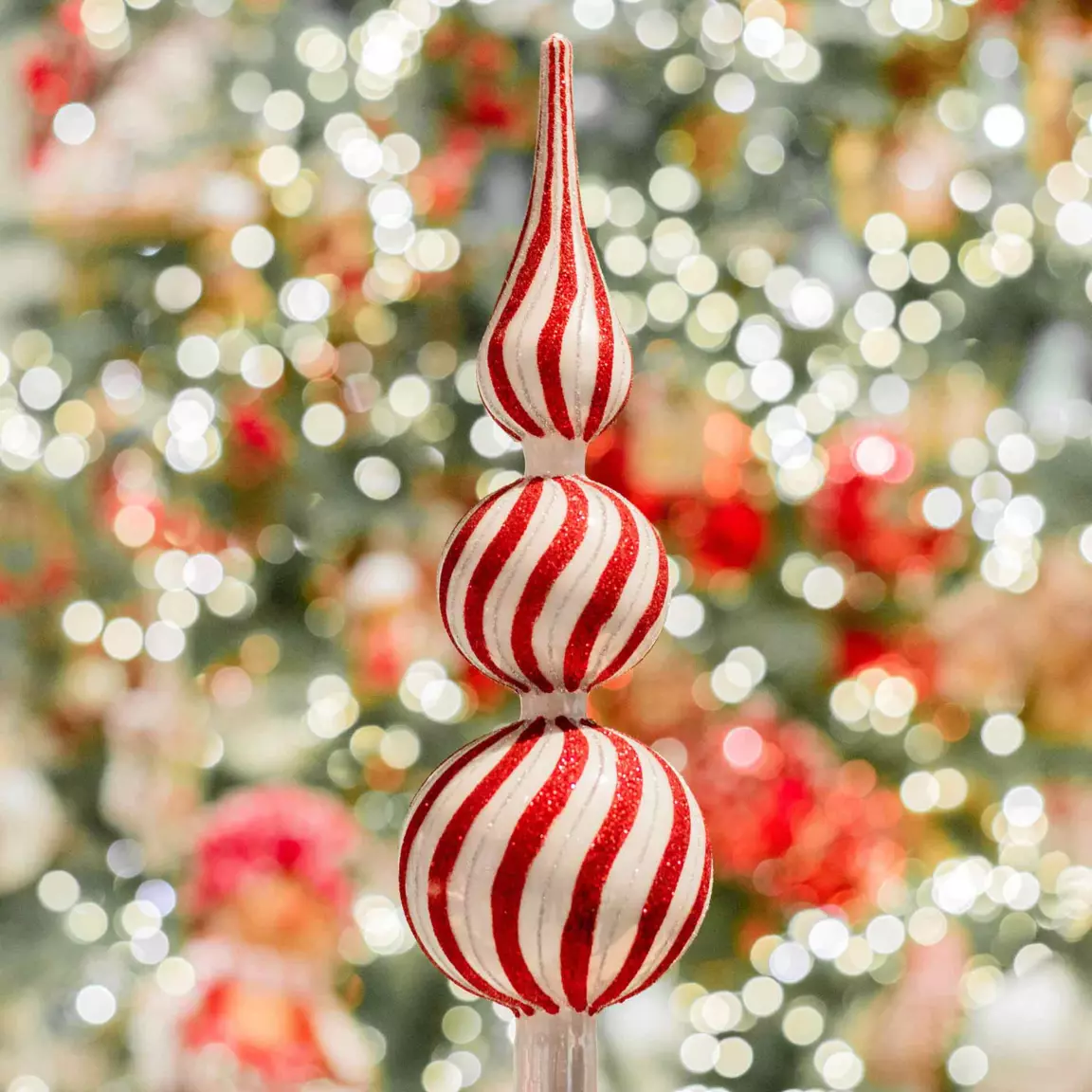 Cimier de sapin en verre Auréa Rouge