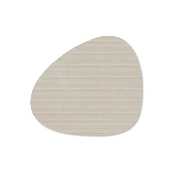 Lind DNA - Glasuntersetzer Curve, Corduroy oyster weiss