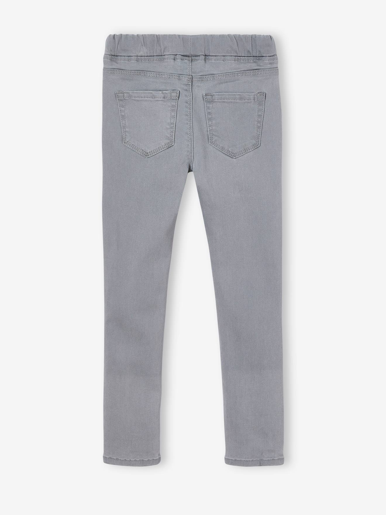 Calça jeans básica tregging para meninas cor pedra
