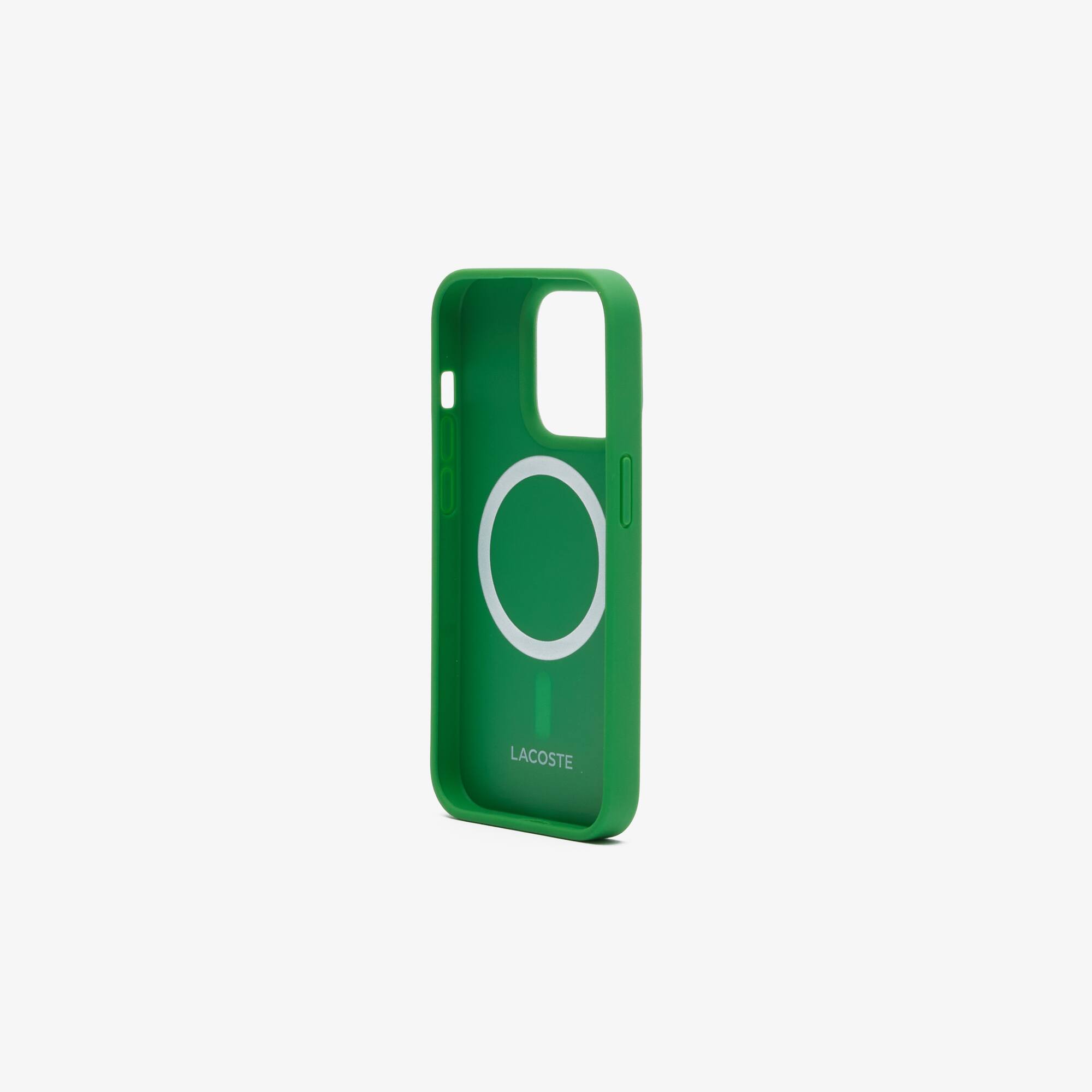 iPhone 15 Pro Hülle mit Piqué Effekt iPhone Cases - Grün - Lacoste - Unisex