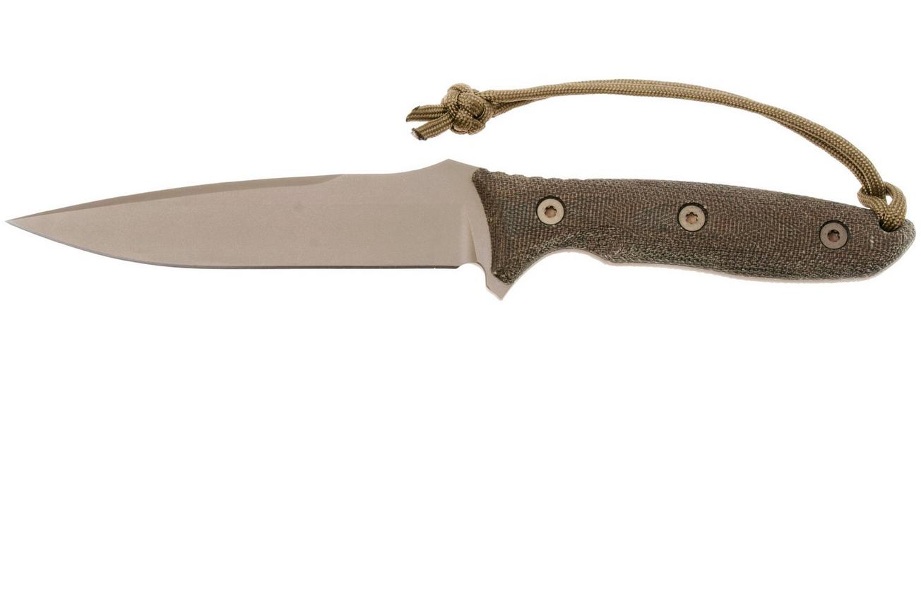 Spartan Blades Moros SB53DEGRKYTN Flat Dark Earth, Green Micarta, survivalmes, kydex schede