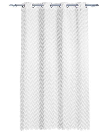 Ösenvorhang Hedgehog 2er Set, 140x180cm, weiß, Polyester