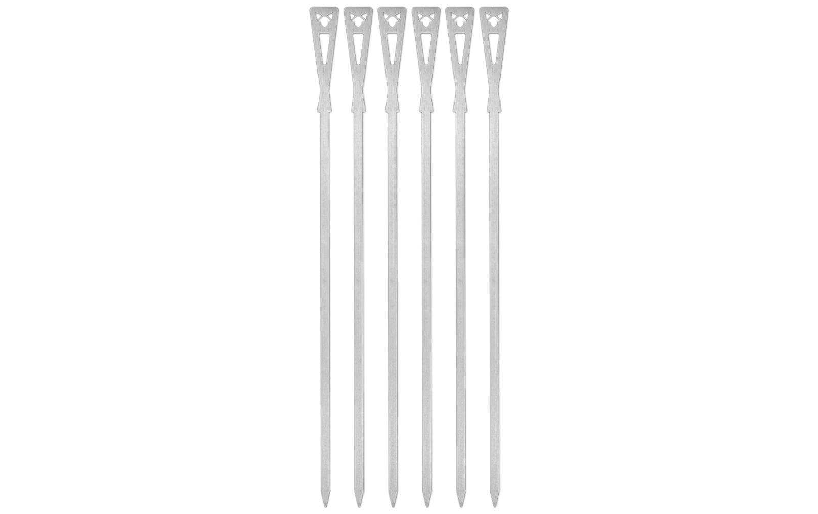 Grillspiess Set lang, 6 StückGrillspiesse aus hitzebeständigem Edelstahl