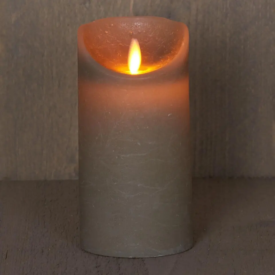 Anna's Collection Led stompkaars - taupe - H15 x D7,5 cm