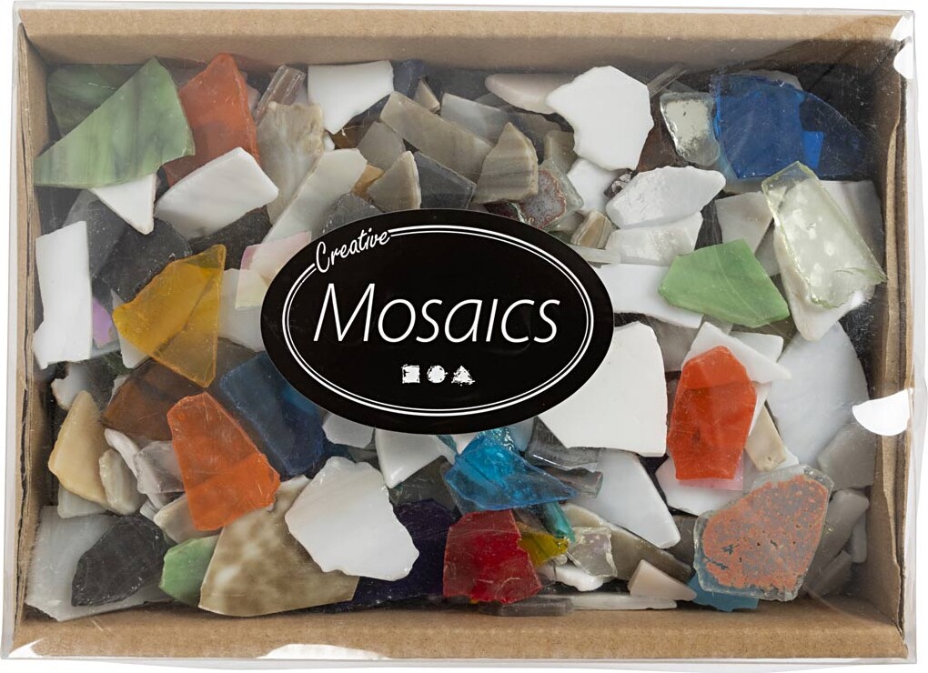 Mosaik - Str. 8-20 MM - Tykkelse 2-3 MM - Indhold Kan Variere - Assorterede Farver - 2 KG