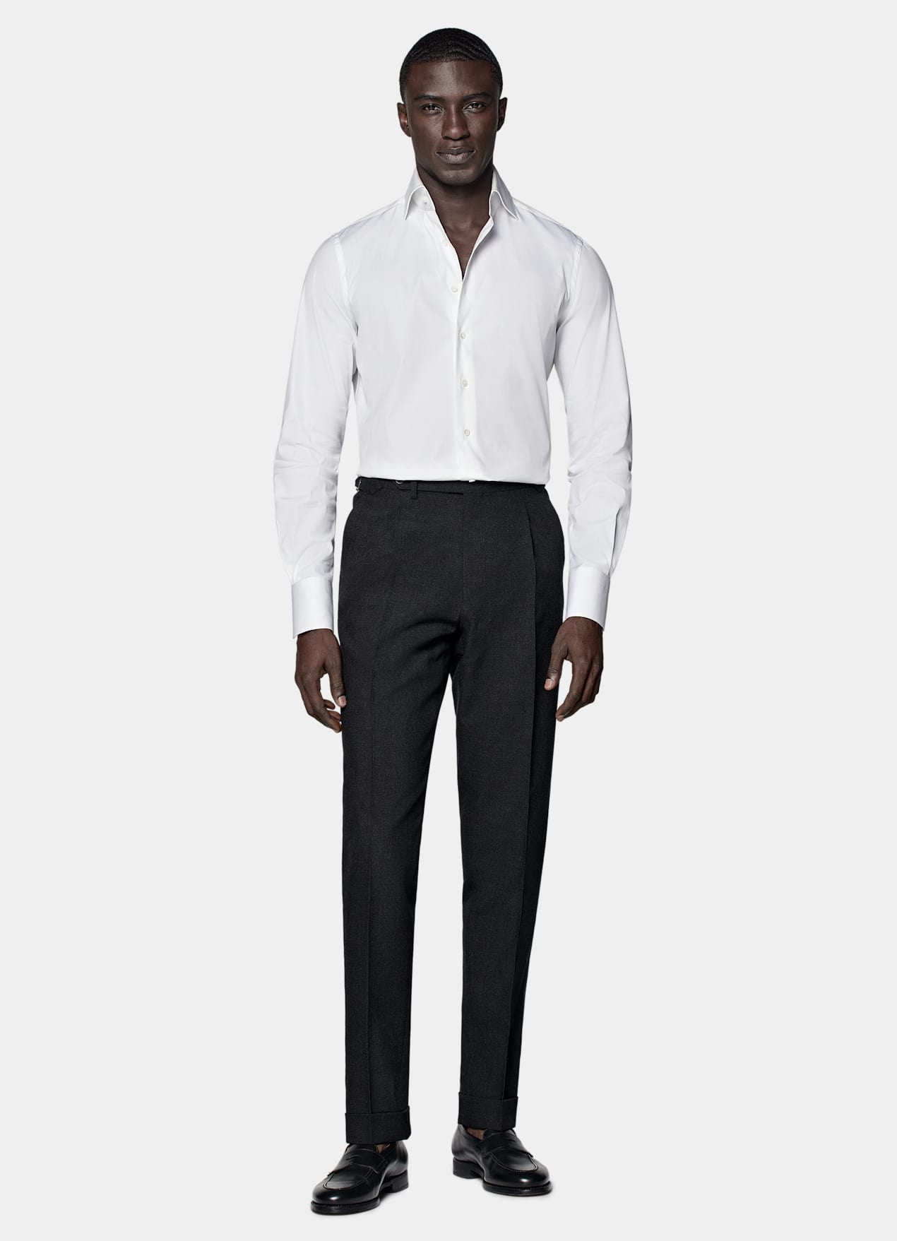 Pantalon Slim Leg Tapered gris foncé