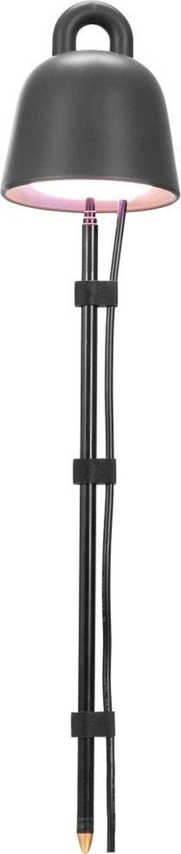 Elho kweeklamp zwart met wit Led verlichting 8 x 7 x 36 cm