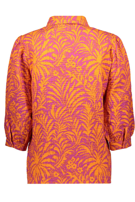Geisha oranje dames blouse