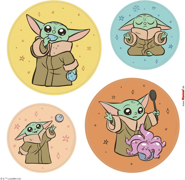 Komar Fensterdekoration »Fenstersticker - Grogu - Padawan Bubbles   - Grösse 30 x 30 cm, 2 Bogen«