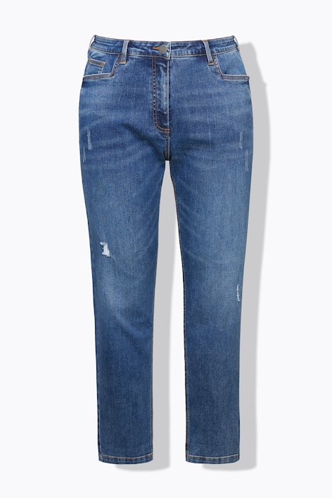 Boyfriend-Jeans, Destroy-Effekte, weites Bein, Komfortbund