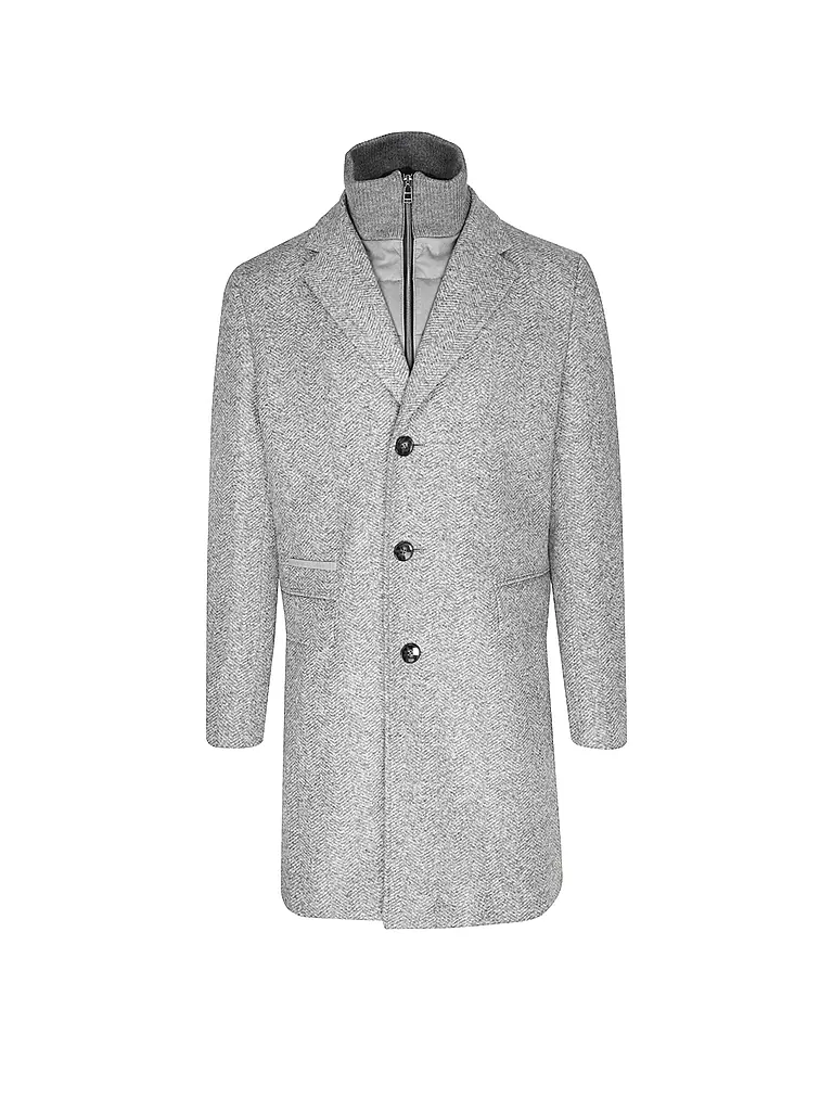 BOSS Mantel Slim Fit HYDE-BIB hellgrau