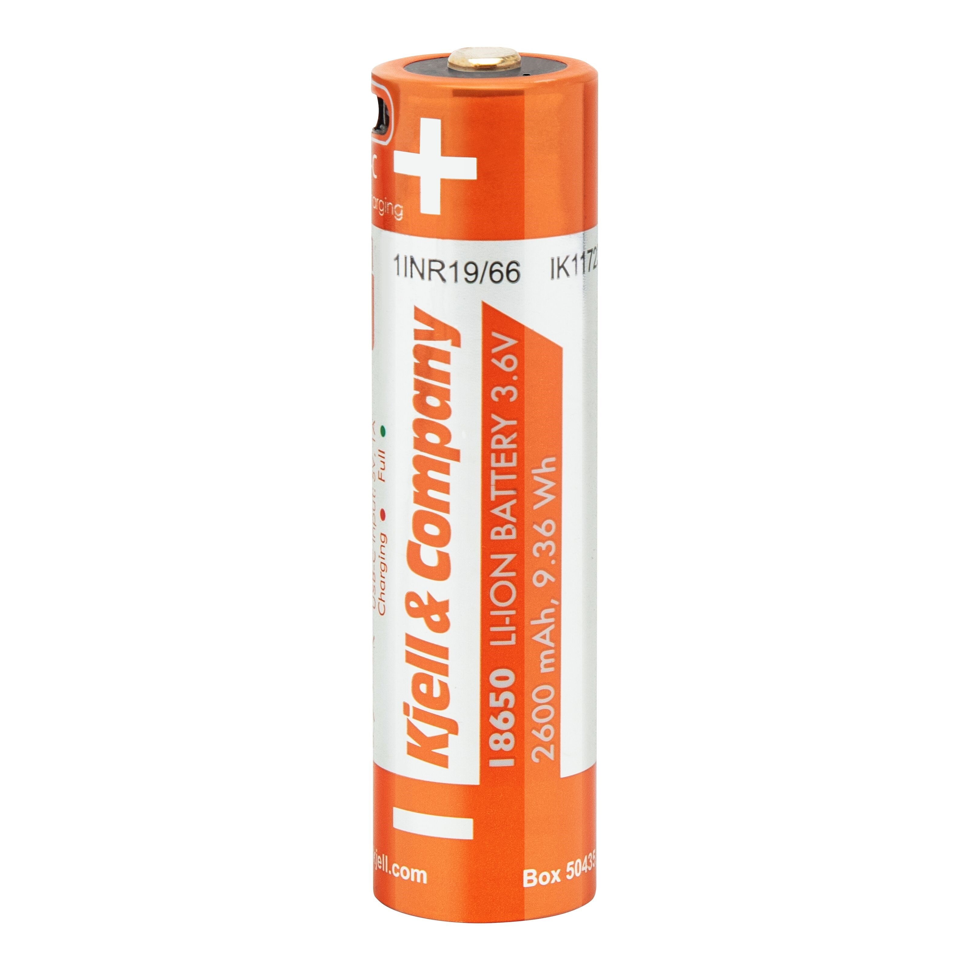 Kjell & Company 18650 Li-ion-batteri med USB-C 2600 mAh