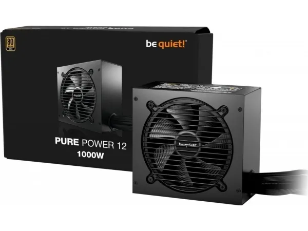 be quiet! Pure Power 12 - Strømforsyning (intern) - ATX12V 3.1/ EPS12V 2.92 - 80 PLUS Gold - AC 100-240 V - 1000 Watt - aktiv PFC - Europa - sort