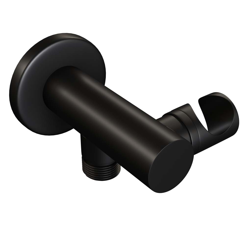 Brauer Black Edition inbouw badkraan met uitloop en staafhanddouche zwart mat