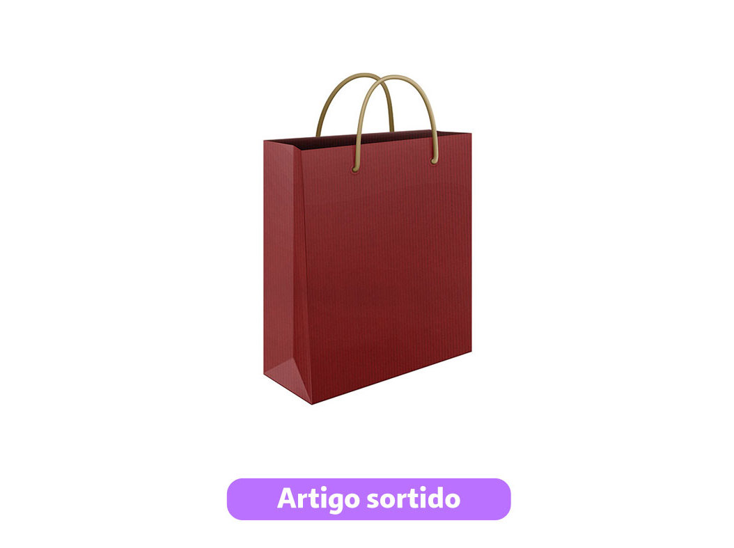 SACO PAPEL KRAFT MITOS 18X22X8CM CORES SORTIDAS