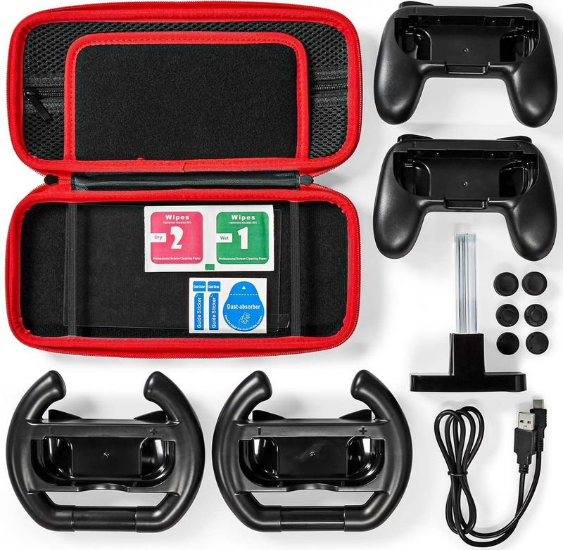 Nedis - Starterset - 13-in-1 - Zwart - Compatibel met Nintendo Switch (OLED)