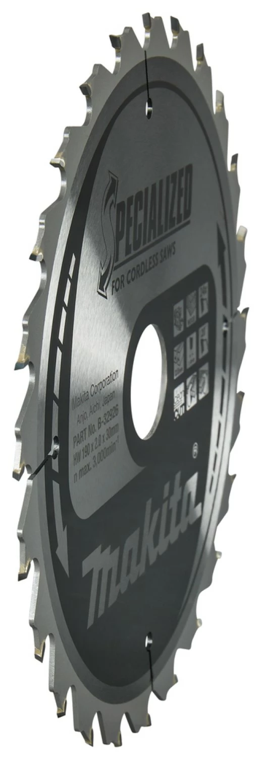 Makita B-32926 Specialized Cirkelzaagblad - 190 x 30 x 24T – Hout