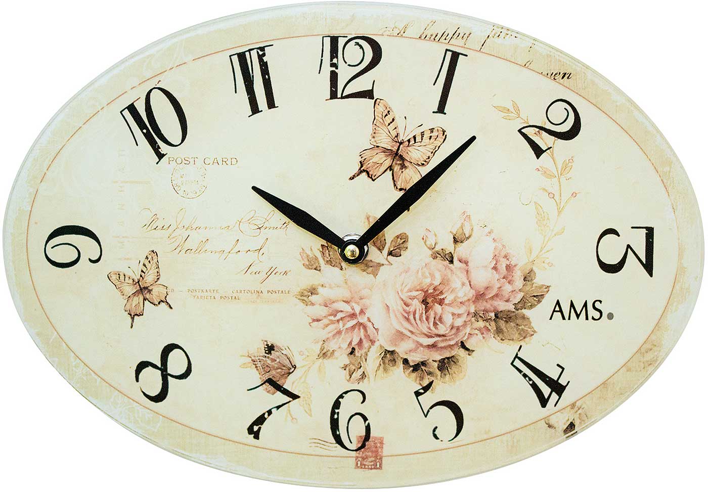 AMS 9478 Klassieke wandklok 30 cm x 24 cm x 4 cm