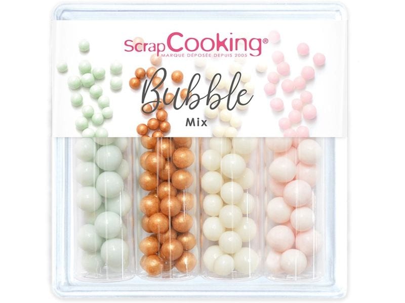 ScrapCooking Zuckerstreusel Mix Perlen gross 62 g, 4 Stück Seifenblasenmischung
