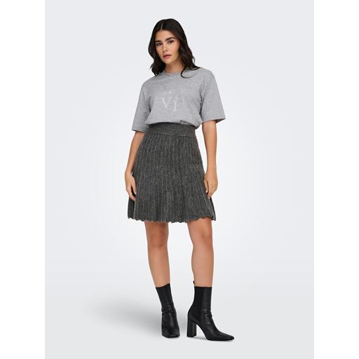 JDY Letty Nederdel, Dark Grey Melange, L