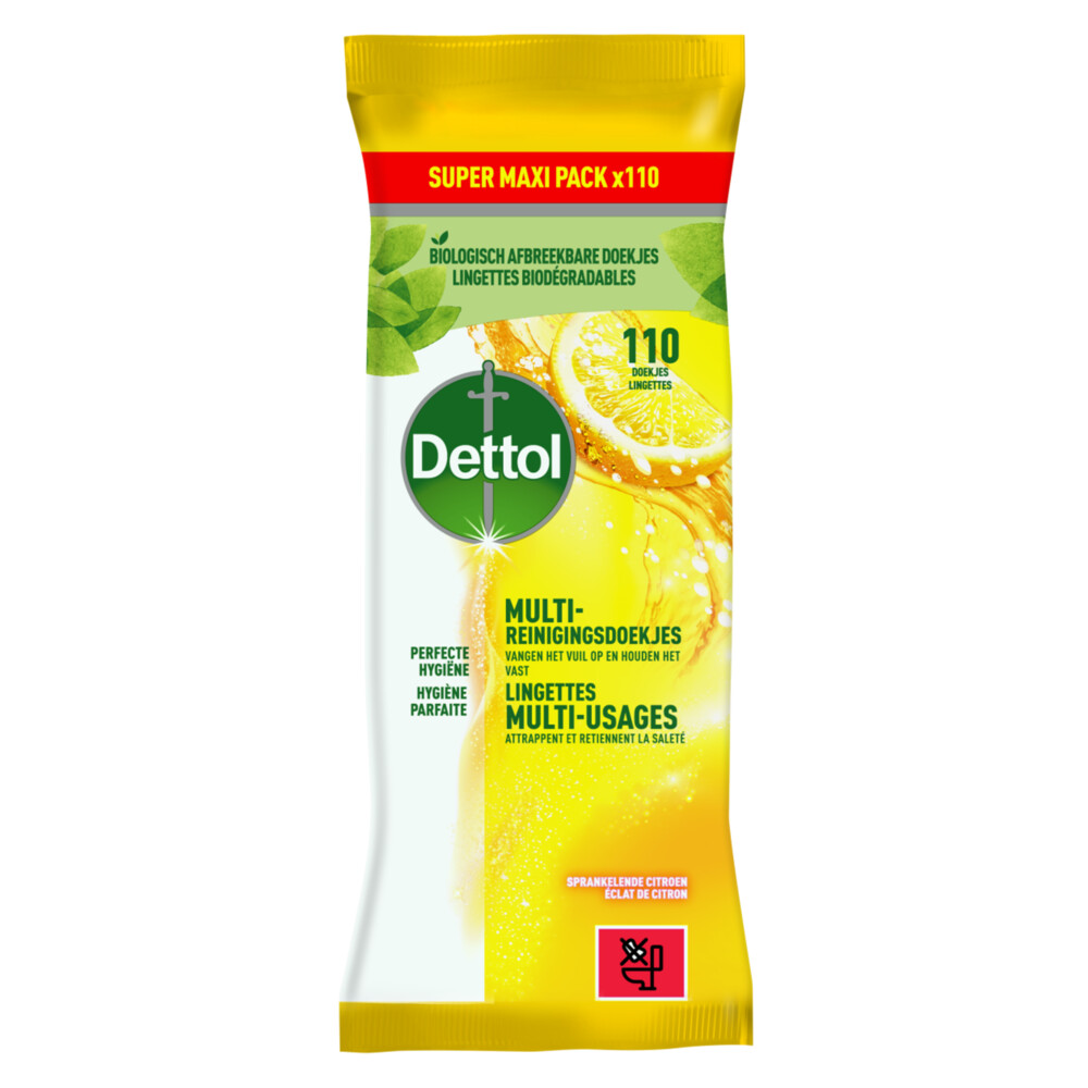 Dettol Reinigingsdoekjes Power & Fresh Citrus110 stuks