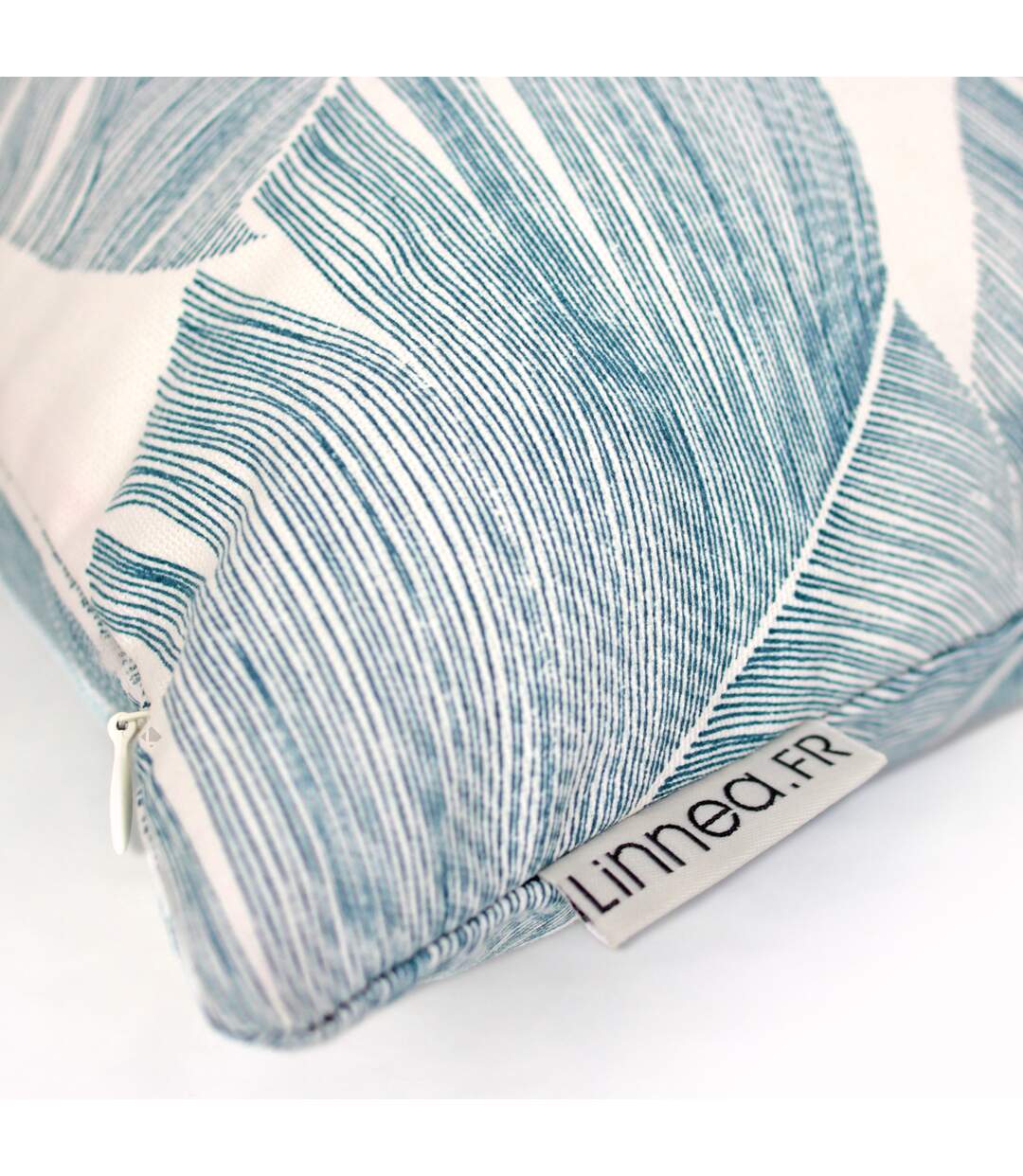 Housse de coussin 45x45 cm PALMITO bleu Glacier