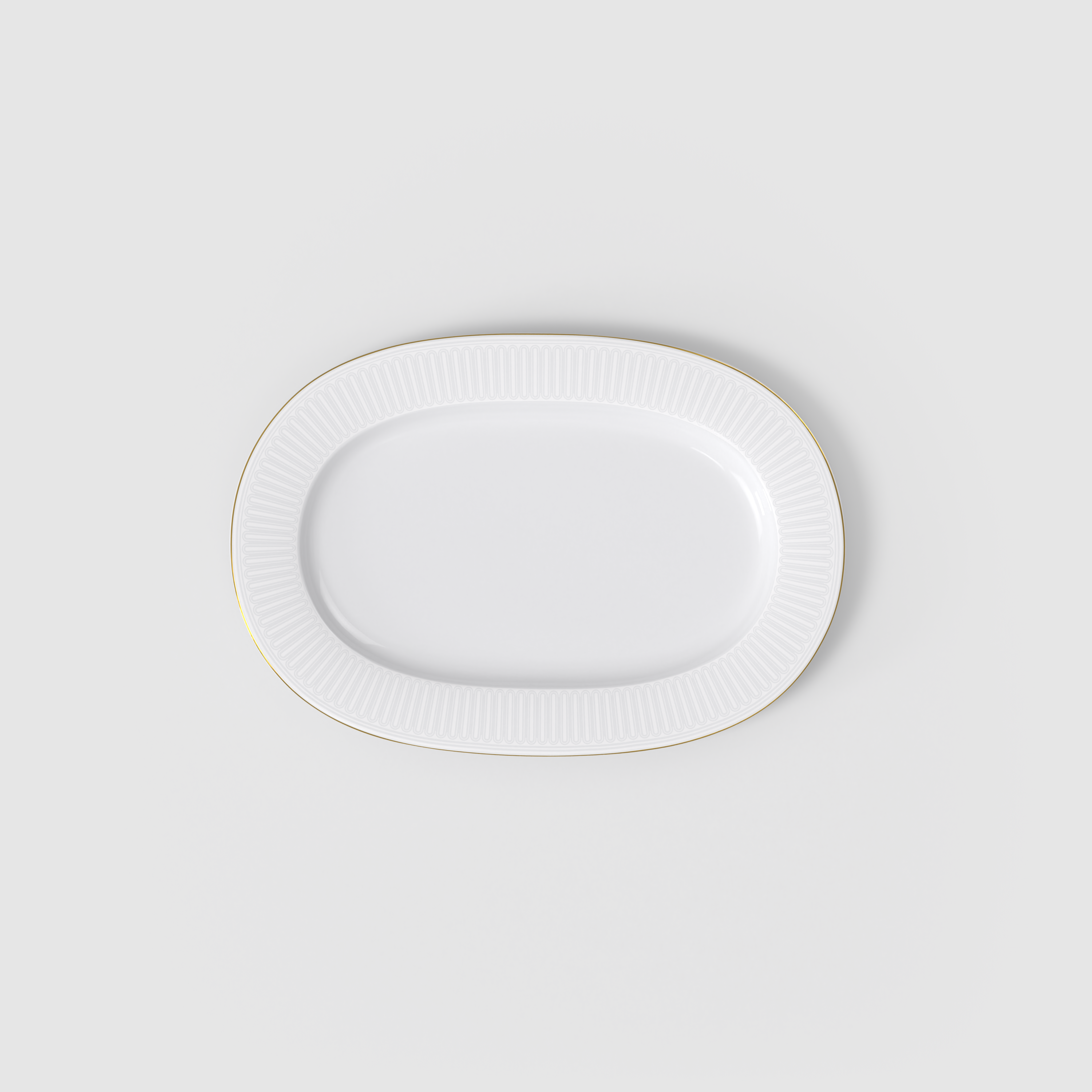 Chateau Septfontaines Serving tray White, 16.3'' x 11.3'', Premium Bone Porcelain