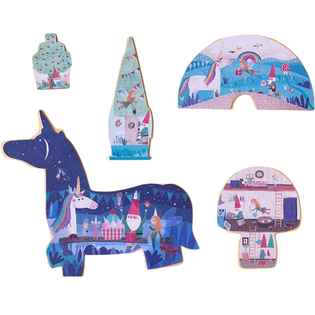 Londji puzzel happy birthday unicorn - omkeerbaar