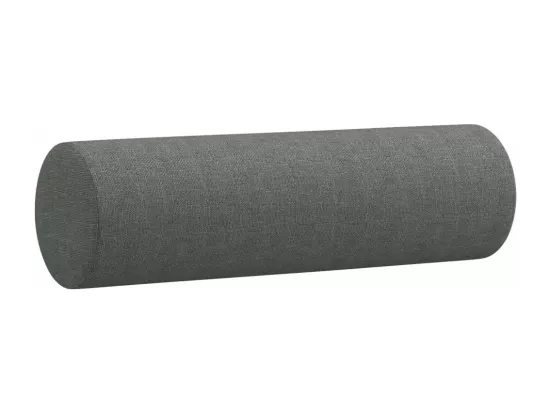 Canapé 2 places avec oreillers gris foncé 140 cm tissu