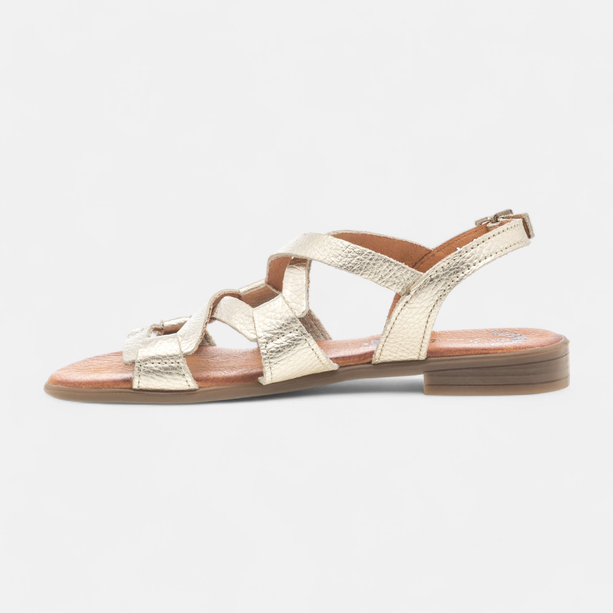 Sandales Femme en cuir or
