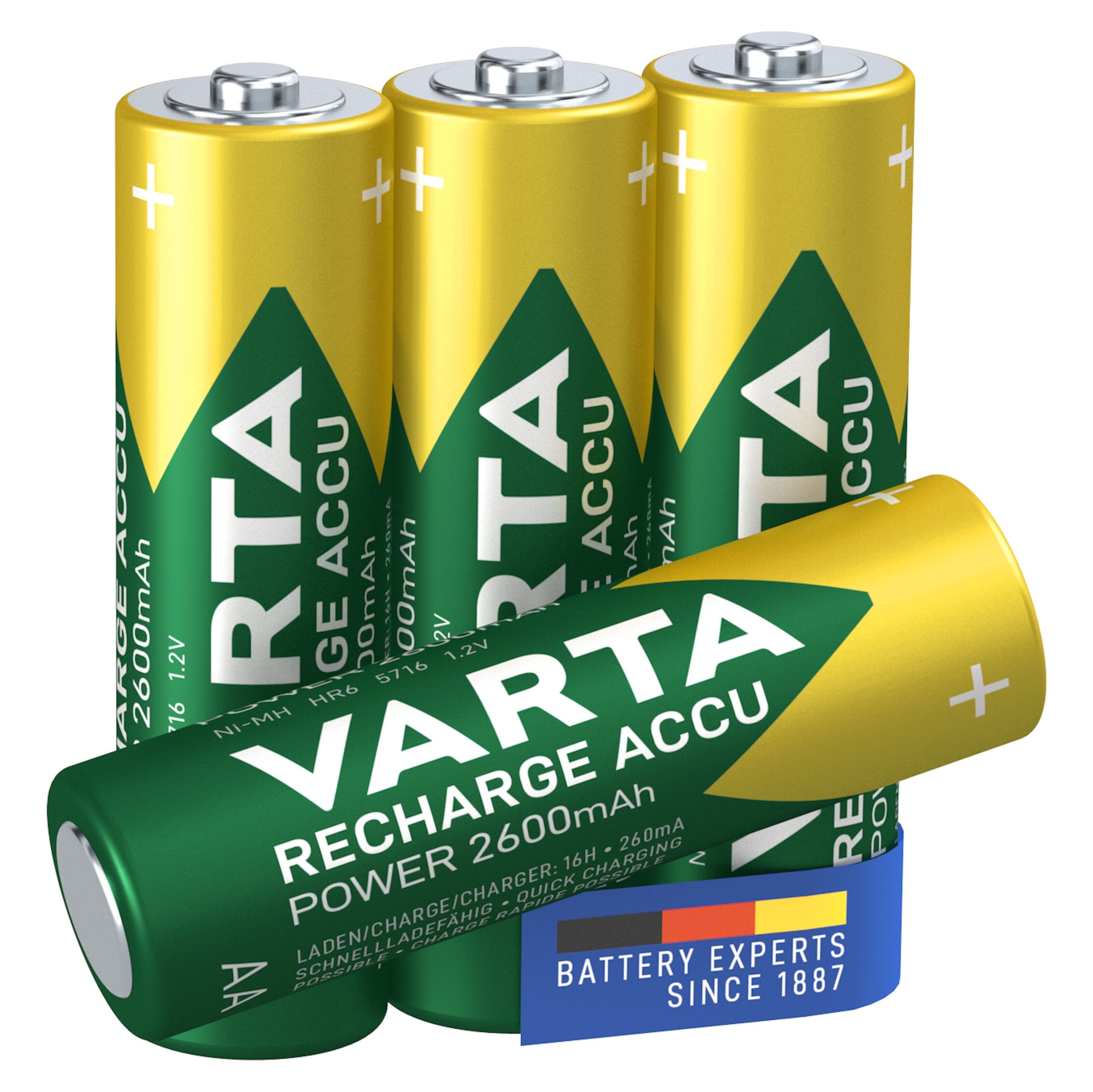 Varta Oppladbare AA-batterier 2600 mAh 4-pk.