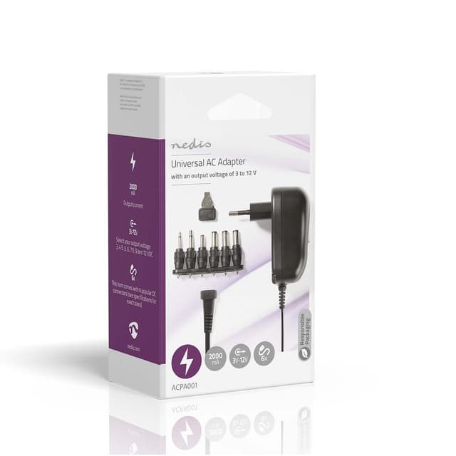 Nedis Universal AC Power Adapter | 12 W | 3