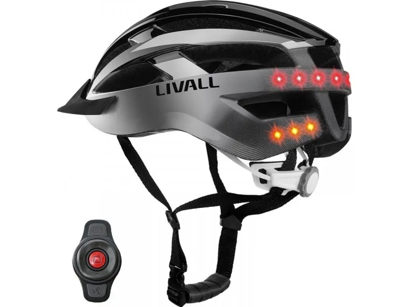 Livall Smart Kask MTB MT1 Neo Intercom/LED/SOS/BT r. 58-62cm szary