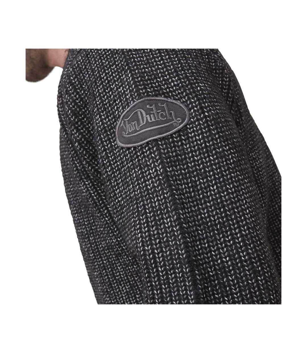 Pull effet denim en côte anglaise avec écusson sur la manche Matt