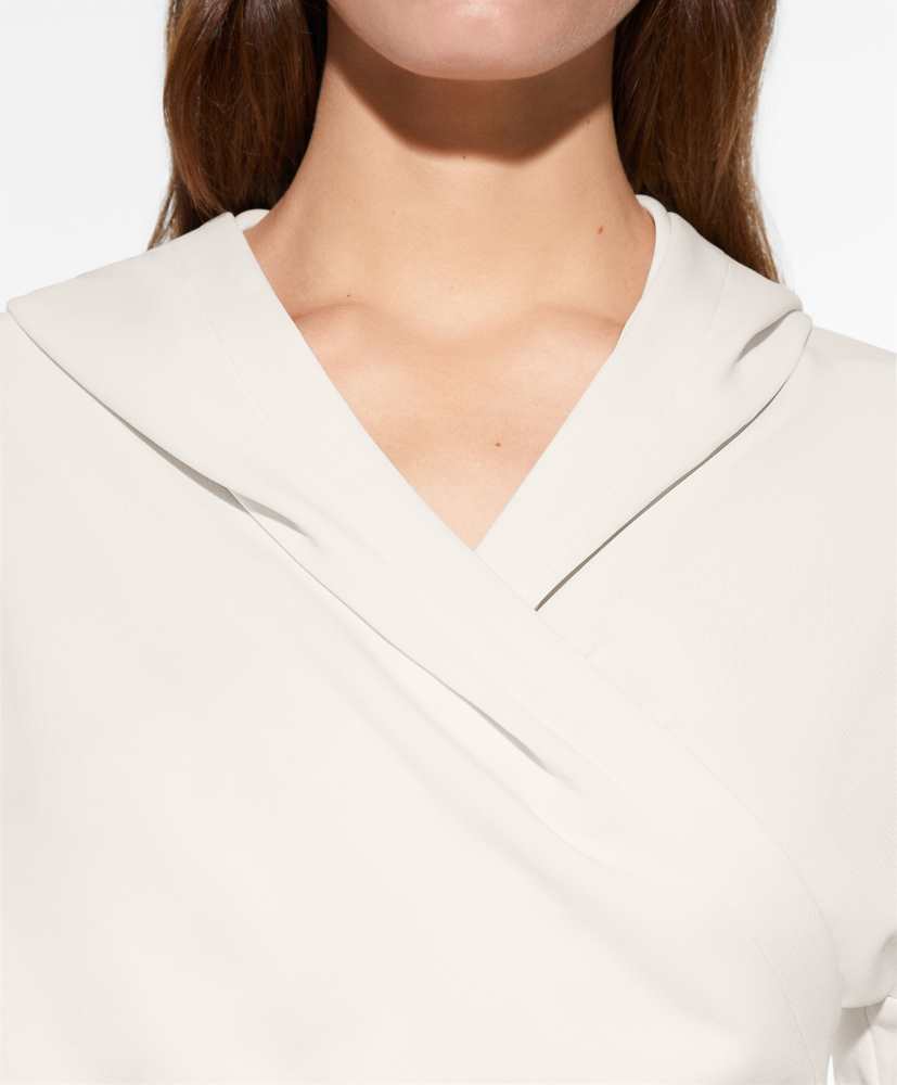 Moletom cropped com estampa cruzada em modal