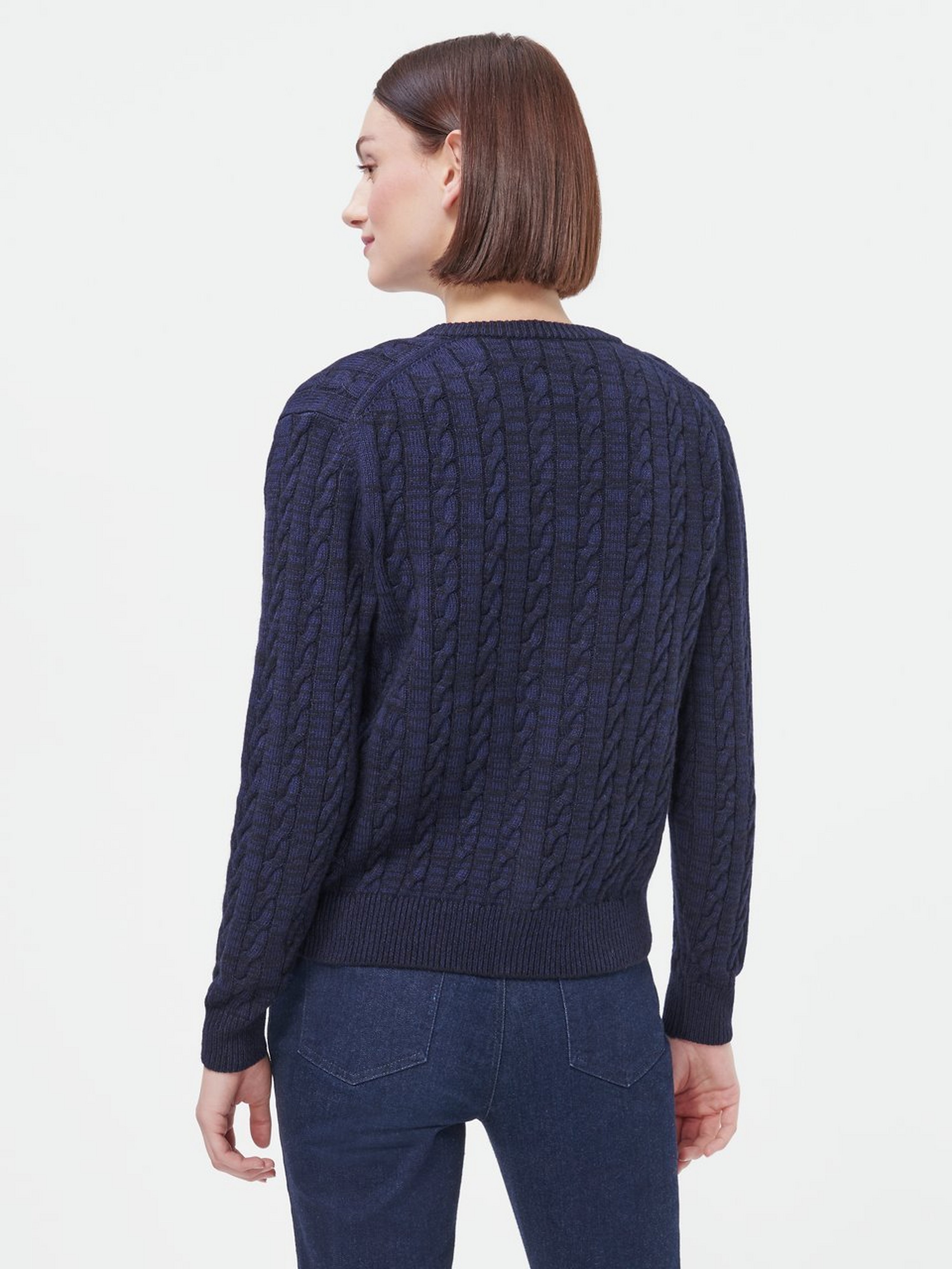 Strickjacke mit Zopfstrick