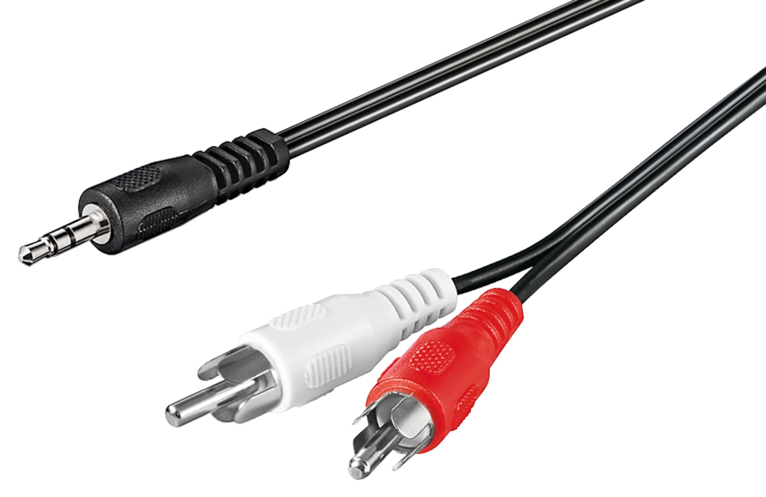 Luxorparts Lydkabel 3,5 mm til 2 x RCA 0,5 m, svart