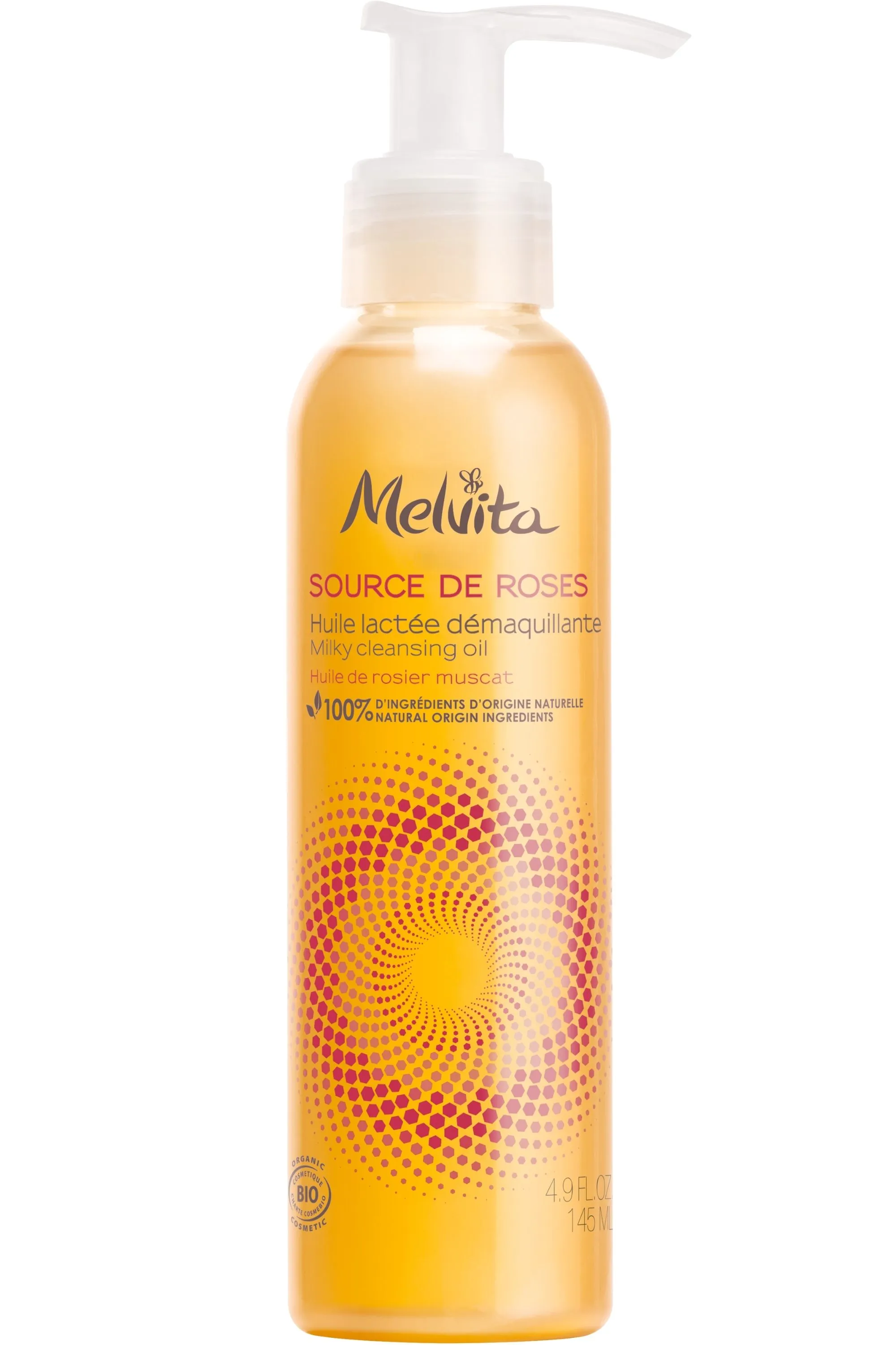 Melvita Huile lactée démaquillante Source de Roses-145 ml
