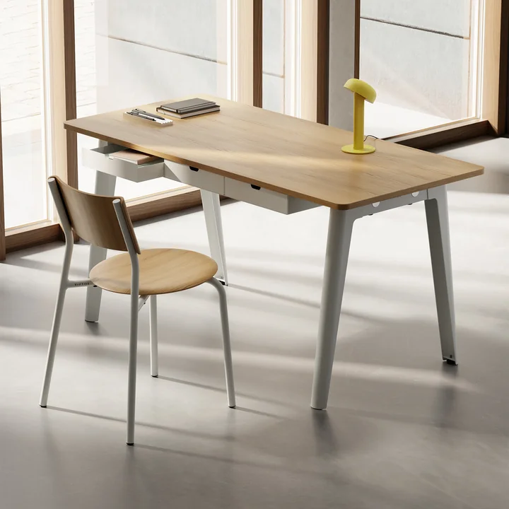 TipToe - NEW MODERN Schreibtisch, 75 x 130 cm, Birke / graphite black