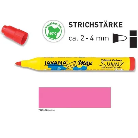 KREUL Javana texi mäx Sunny medium für helle Stoffe Neonpink