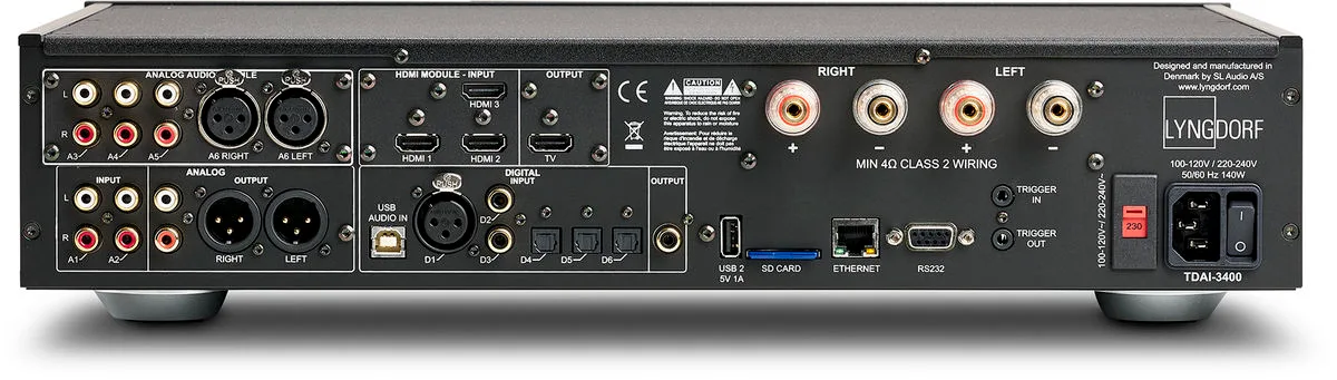 Lyngdorf TDAI-3400   carte HDMI Amplis hi-fi stéréo