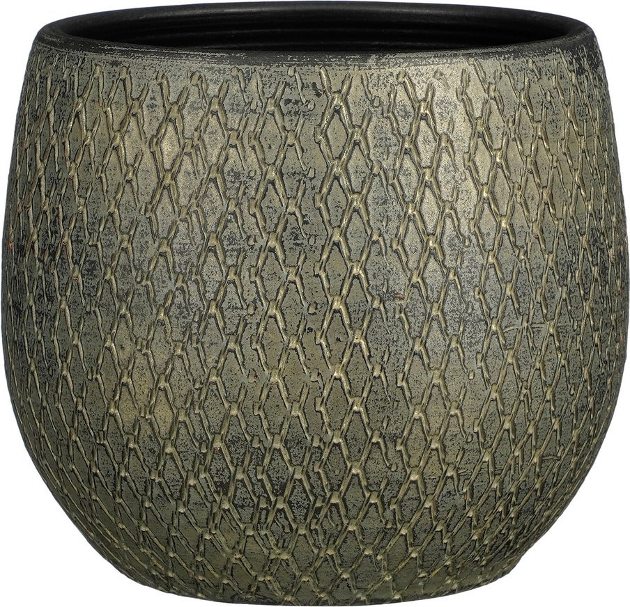 Mica Decorations bloempot Madeira groen D 23 H 23 cm