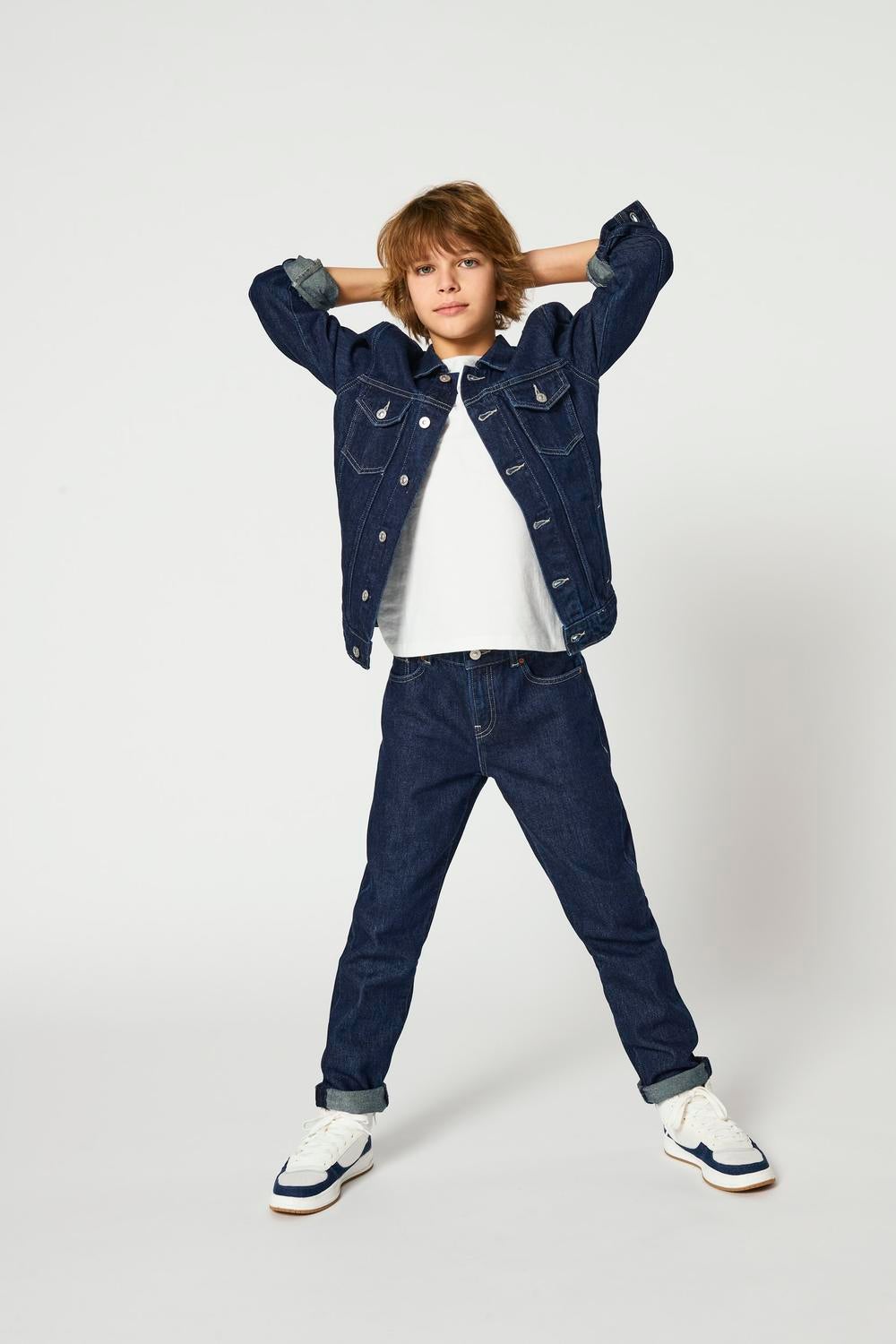 KOBAVI Locker geschnitten Jeans Dark Blue Denim