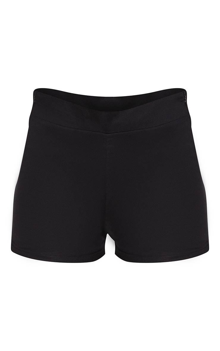 Noir Ensemble Coordonné Short Ultra-court En Popeline