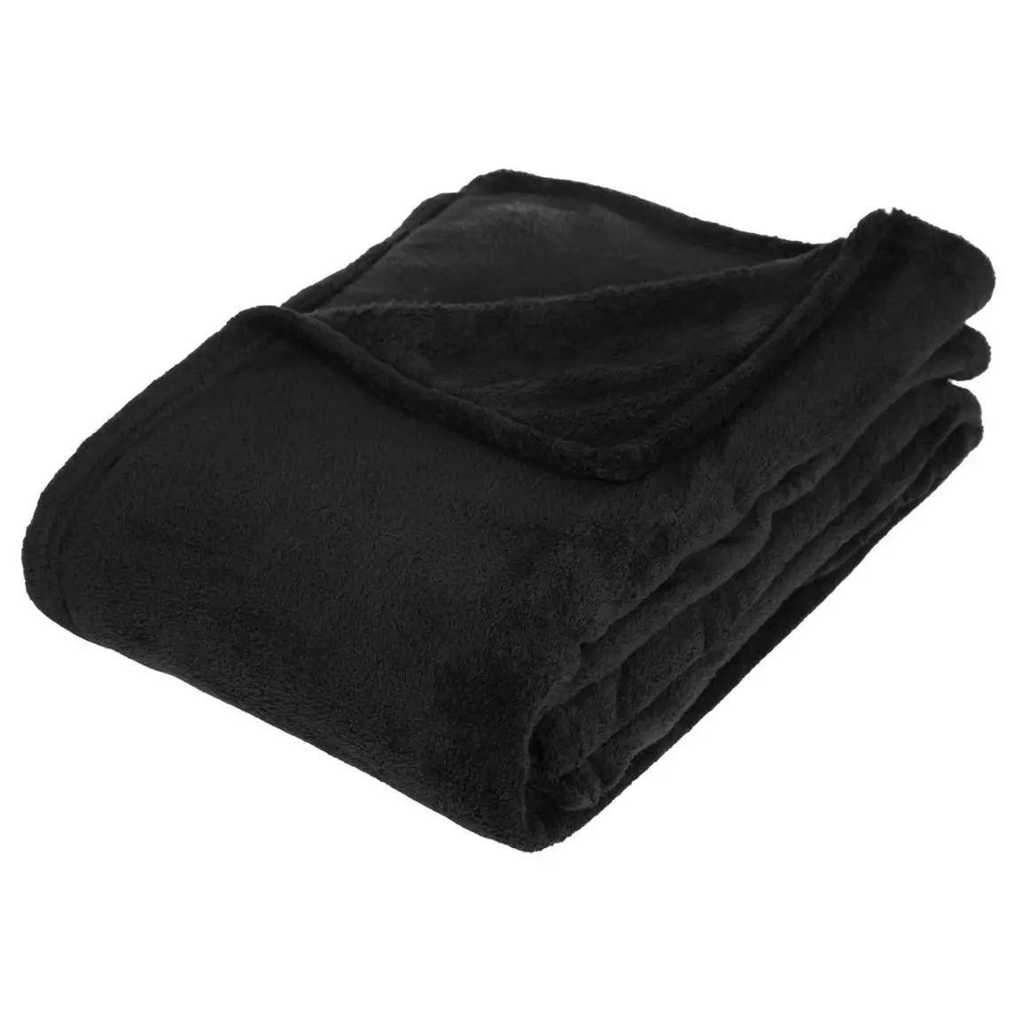 Plaid doux (180 cm) Tendresse Noir