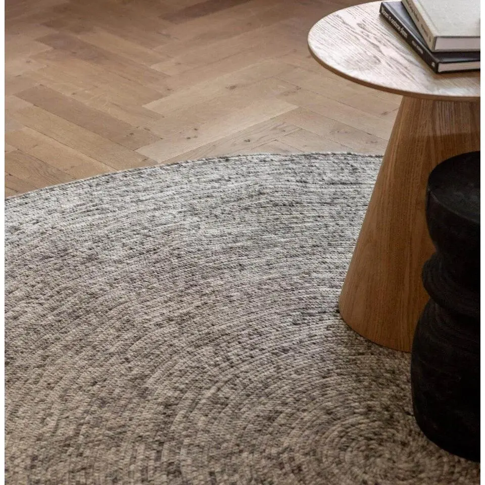 Interieur05 rond vloerkleed Gapo grijs - 220 x 220 cm