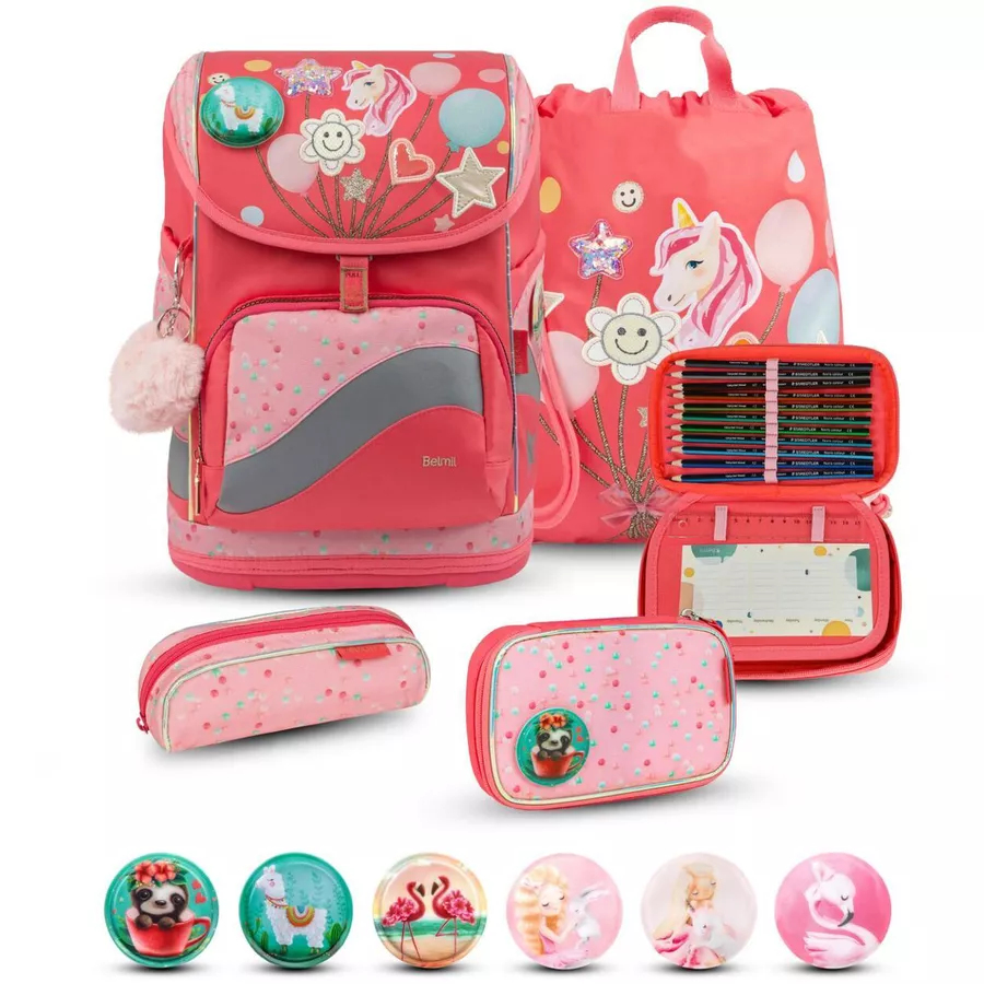 Belmil Schulranzen Premium Smarty Plus Set 5-teilig Rose Quartz